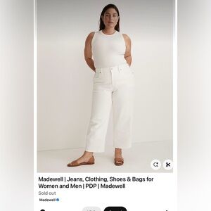 Madewell perfect vintage wide leg jeans Tile White